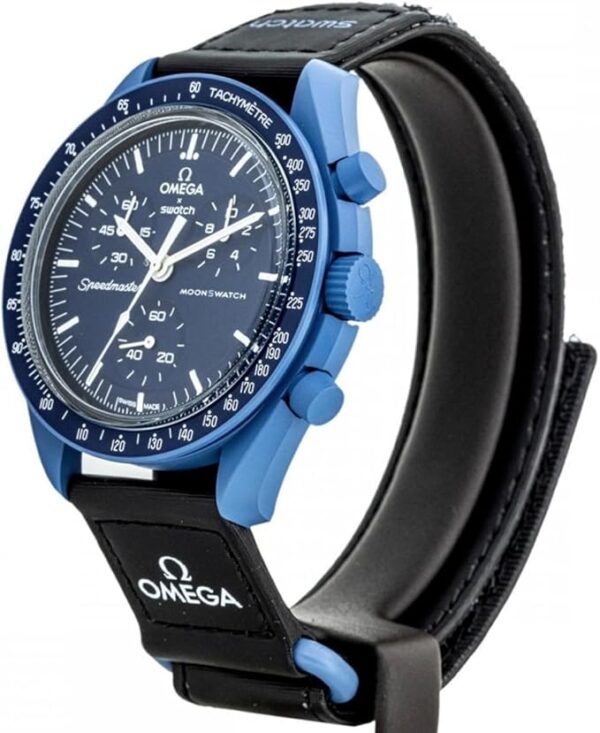 Swatch Omega x Moon Mission to Neptune Speedmaster Blue – Nouveau SO33N100, Bleu, Moderne – Image 4