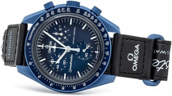 Swatch Omega x Moon Mission to Neptune Speedmaster Blue – Nouveau SO33N100, Bleu, Moderne – Image 5