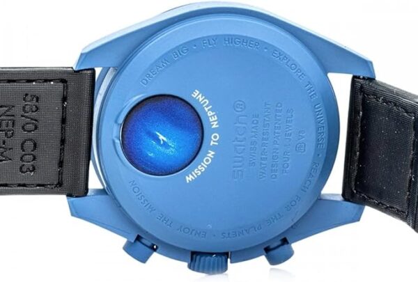 Swatch Omega x Moon Mission to Neptune Speedmaster Blue – Nouveau SO33N100, Bleu, Moderne – Image 8