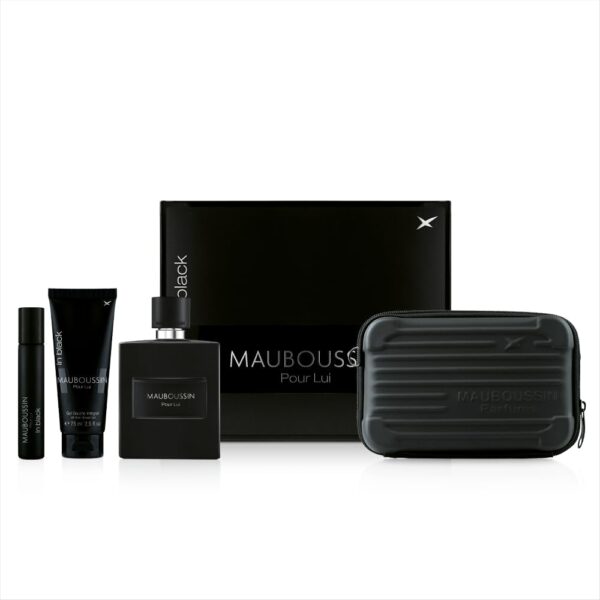 Mauboussin - Coffret Prestige 2024 Pour Lui In Black : Eau de Parfum 100ml, Gel Douche 75ml, Travel Spray 20ml & Sac Bandoulière – Image 6