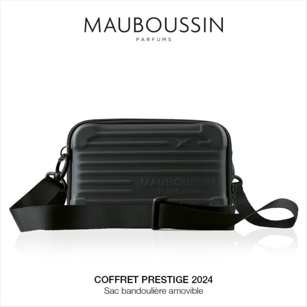 Mauboussin - Coffret Prestige 2024 Pour Lui In Black : Eau de Parfum 100ml, Gel Douche 75ml, Travel Spray 20ml & Sac Bandoulière – Image 4