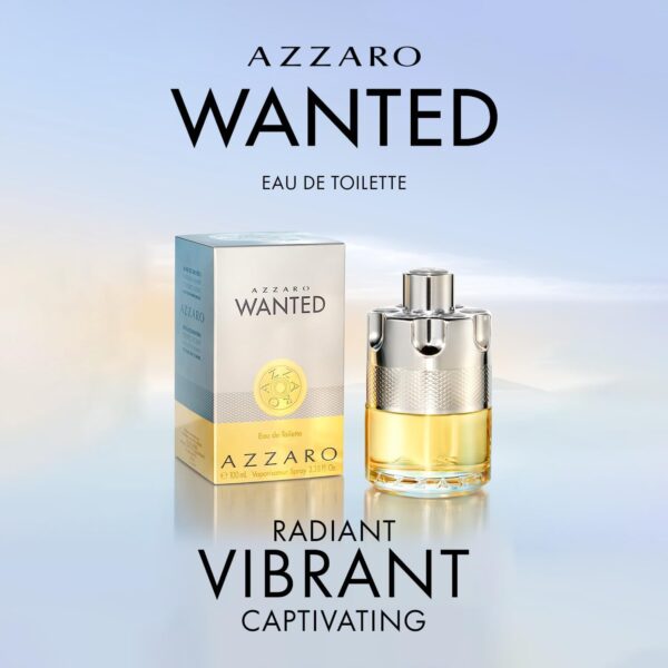 AZZARO Wanted - Eau De Toilette Homme - Boisé Agrume Épicé - Cardamome, Vétiver & Citron - Tenue Longue Durée - Spray Vaporisateur – Image 2