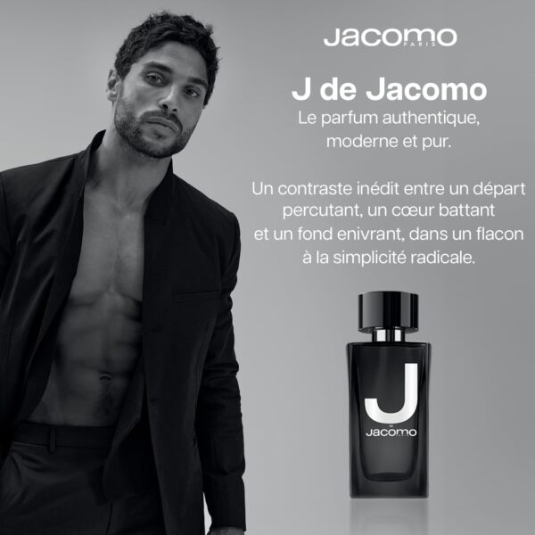 JACOMO - J De Jacomo - Eau De Toilette Homme - Parfum Homme Oriental Épicé Boisé - Poivre Noir, Chocolat & Patchouli - Spray Vaporisateur - Fabriqué En France - 100 ml – Image 3